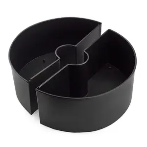 Umbrella Planter for Patio Table with Umbrella Hole (Black, Case of 4)