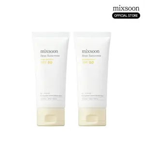 [mixsoon Official Store] Bean Facial Sunscreen Duo SPF50 PA+++ (50ml × 2) - Lightweight, Hydrating Korean Smooth Moisturizer, No White Cast, Pomegranate Nourishing Daily UV Defense,summerwins