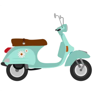 Vintage Vespa Scooter Vinyl Sticker