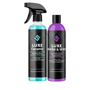 LUXE Exterior Shine Bundle - LUXE Wash & Wax + LUXE Ceramic Quick Detailer - Cleans and shines your cars exterior - 2 16.9oz bottles