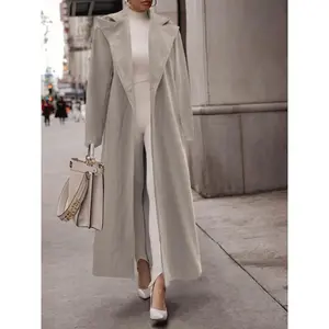 Women's Warm Fleece Jacket Long Sleeve Turn-Down Collar Coat, Casual Fall Winter Outerwear, Ladies Plush Lined OvercoatGift