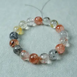 Colorful herkimer diamond bracelet