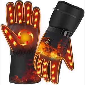 Heated Gloves for Men Women, Winter Electric Gloves with 3 Levels Temperature Control, Waterproof Warm Thermal Outdoor Sports Gloves for Skiing Outdoor Activities