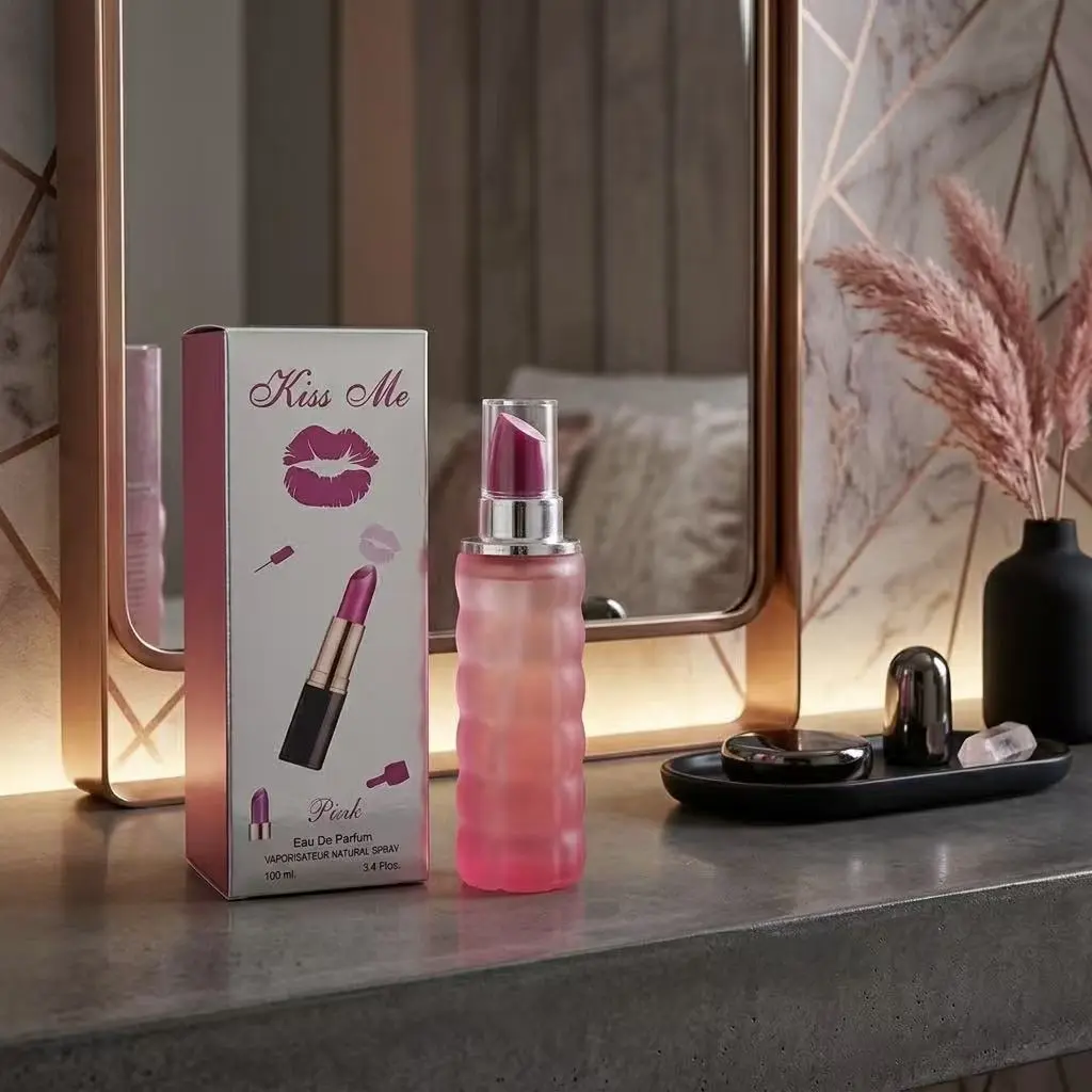 Secret Plus Kiss Me Pink Eau De Parfum for Women - Beauty Products, Fragrances, Long Lasting Perfume, Sweet Romantic Floral Scent, Unique Lipstick-Shaped Spray, 100ml (3.4 Fl Oz), Womens Gifts, Love Gift
