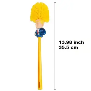 Funny Quirky Trump Shaped Toilet Brush and Free Wall Hook Gag Gift Humorous Cleaner Make Toilets Clean Again Creative Bathroom Prank Tool Novelty Decor Item Viral on TikTok Unique Gift for Friends Adults No Base Included
