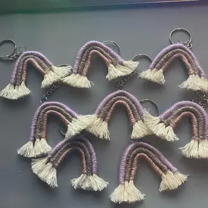 Rainbow Yarn Keychain - Perfect for Accessory and Bag Lovers decor keychain