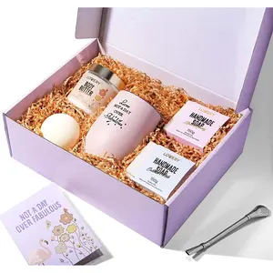Handmade Selfcare Gift Box - 8Pc Relaxing Spa Kit Set Stainless