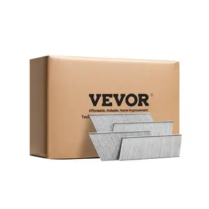 VEVOR 16 Gauge Finish Nails, 20-Degree Angled Finishing Nails, 2000-Count (2-1/2 in, 2 in, 1-1/2 in, 1-1/4 in, 500 Per Size) Finishing Nail, Galvanized Brad Nail, for 16GA 20 °   Angled Finish Nailers