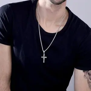 FaithHeart Christian Cross Pendant Necklace With Ring Catholic Cross Necklace