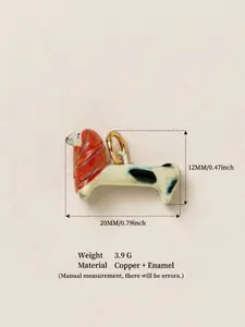 1PC Funny Dachshund Charm 🐶 Cute Sausage Dog Pendant for DIY Jewelry, Kawaii Dog Charm for Necklace Bracelet Keychain