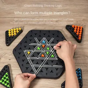 Interactive Chain Triangle Chess Strategy Board Game for Kids and Adults