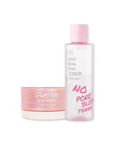 AHA BHA PHA Toner + Glassy Moisturizing Face Cream Skincare Bundle
