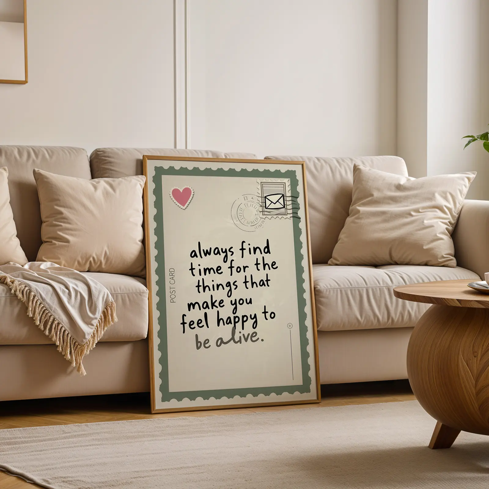 2D Flat, 1pc Wall Art Featuring Quote Posters in a Trendy Retro Aesthetic. This Postcard Print Encourages Positivity And Is Perfect for Decorating Bedrooms Or Living Rooms. It Makes a Great Housewarming Gift And Comes Unframed Wall Picture Wood Wall Art