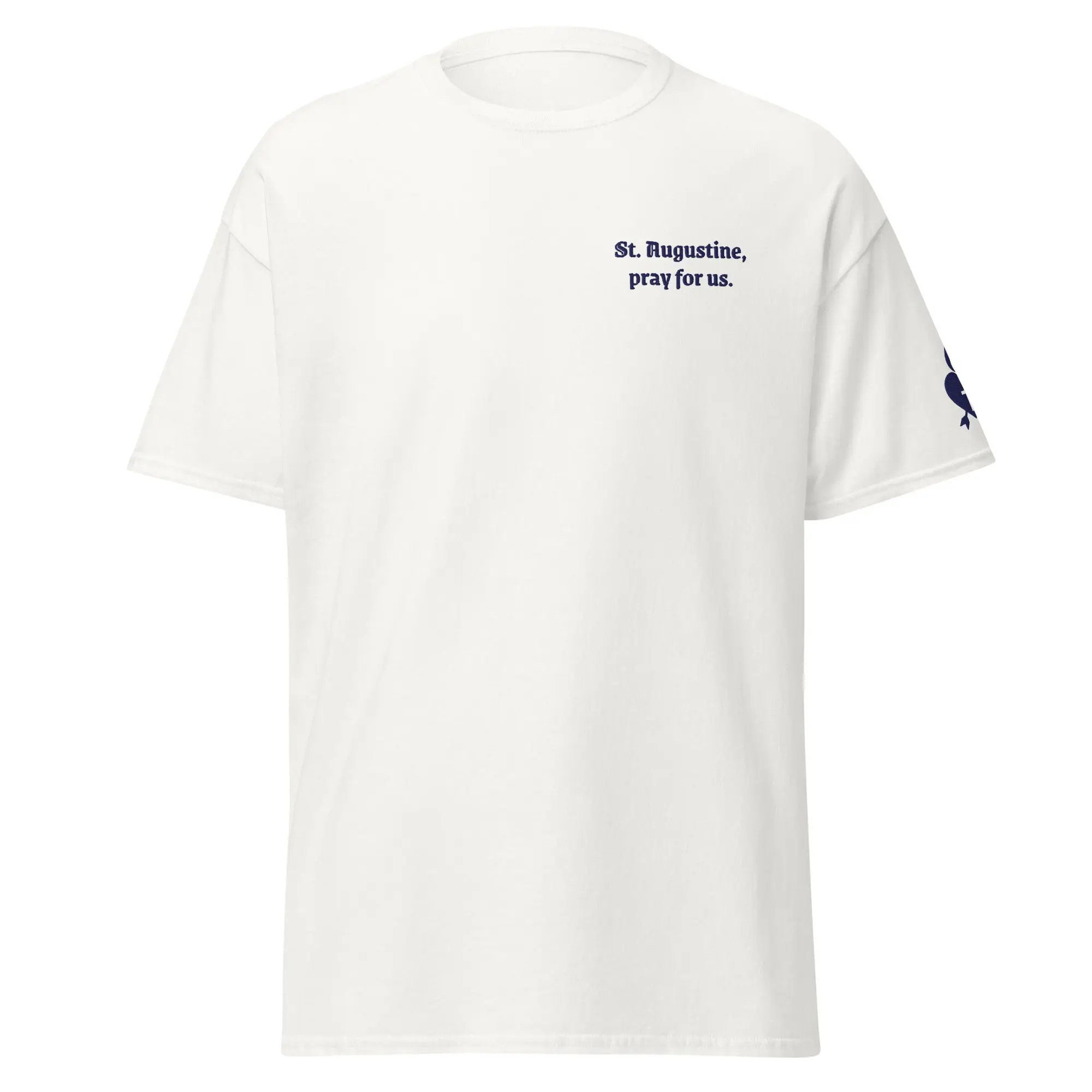St. Augustine Unisex Embroidered T-Shirt – Navy Blue