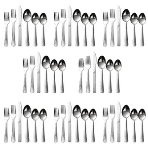 48PCS Christmas Tableware, Stainless Steel Silverware set, Durable, Modern, Flatware Set For Home Kitchen Hotel Restaurant Party tableware set dinner restaurant wedding
