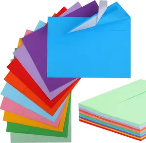 50 Pack Colored Envelope, 5X7 Envelopes, A7 Envelopes for Invitations, Printable Invitation Envelope for Weddings, Invitations, Photos, Postcards, Greeting Cards, Mailing Joyberg