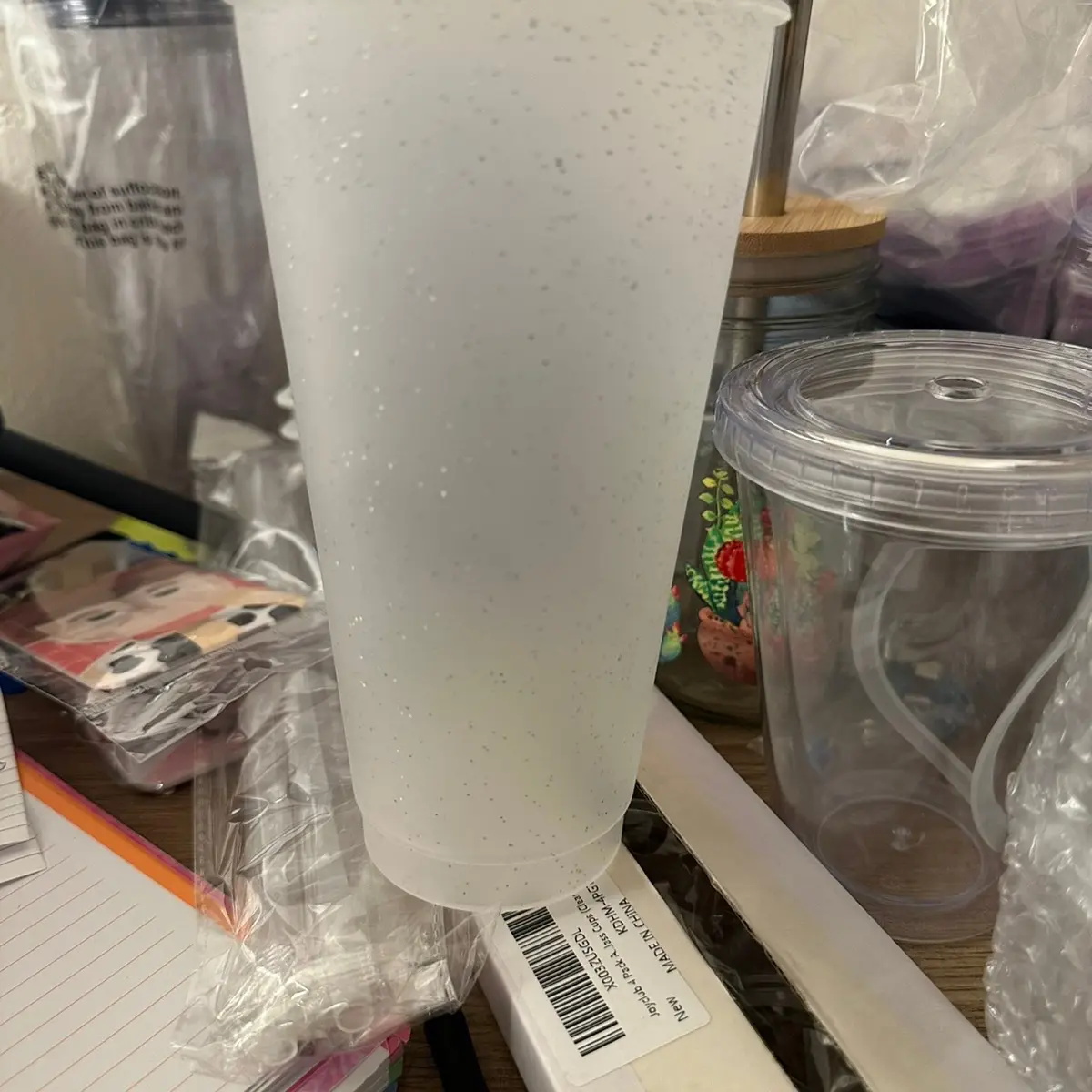 22 oz glitter cup