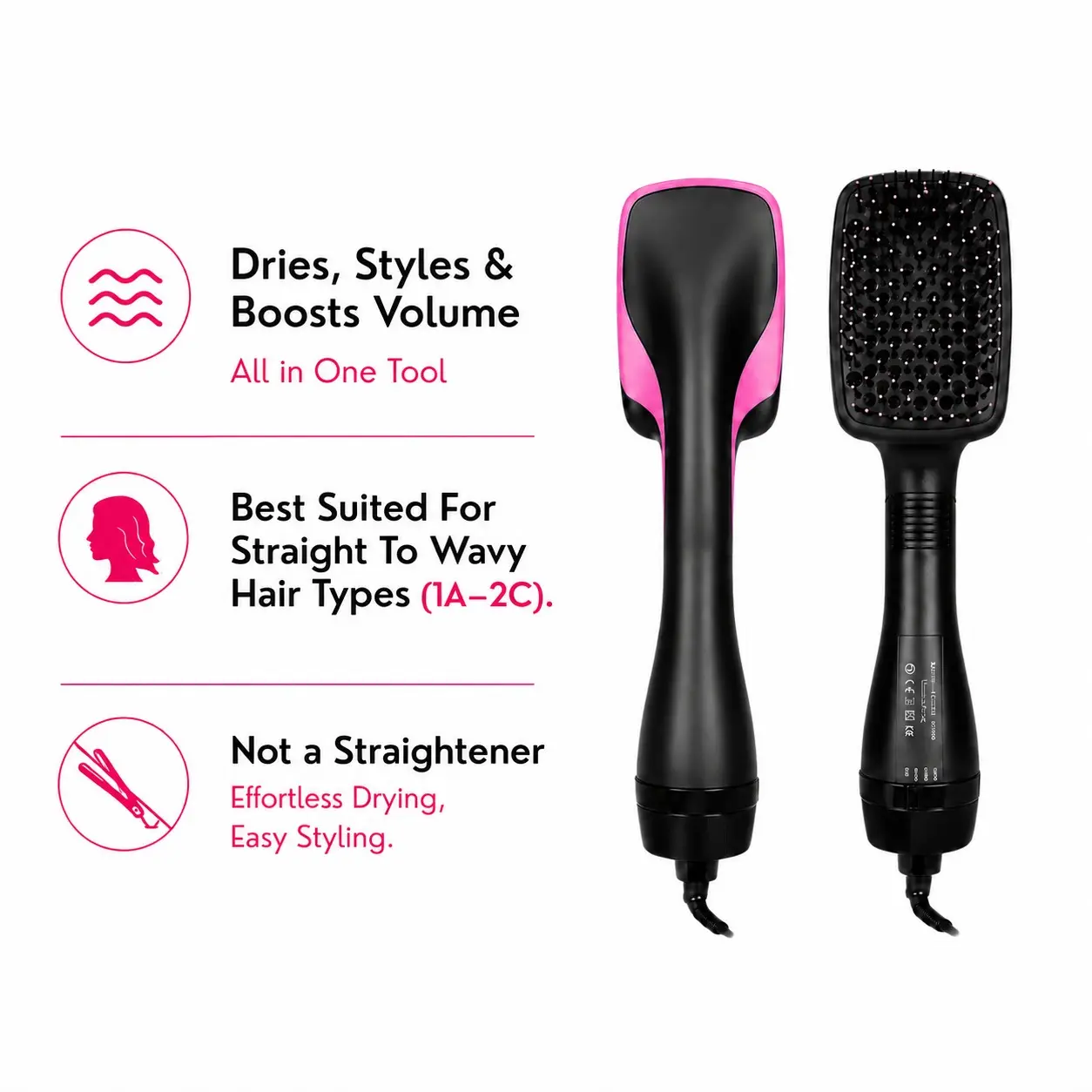 Multifunctional Hot Air Comb 2-in-1, 1 Box Automatic Hair Comb, Negative lon Hot Air Comb, Hot Air Brush Styler, Hair Styling Tool for Home & Salon Use, Daily Hair Styling Tools