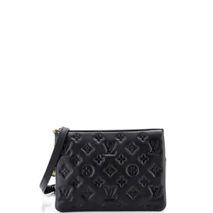 Pre-owned Louis Vuitton material Messenger Bags Coussin Bag Monogram Embossed Lambskin BB by Rebag