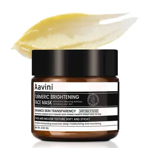 Aavini Turmeric Brightening Face Mask Skin Radiant Improving Facial Cream, Gentle Skincare Face Lotion for Women and Men, Face Care Products, Hydrating Skin