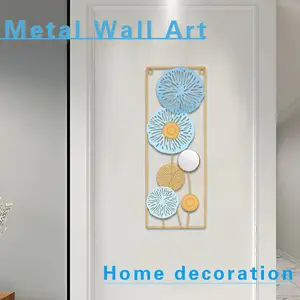 Gold Metal Wall Art Decor modern Wall Hanging Home Decor with Frame Rectangle wall Sculpture for Living Room, Bedroom, Office Decor Ornaments 23.6*8.7inch Decorative Iron Mirror