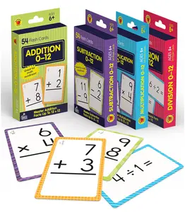Carson Dellosa 4-Pack Math Flash Cards for Kids Ages 4-8 - Multiplication & Division Flash Cards for Kindergarten, 1st, 2nd, 3rd, 4th, 5th & 6th Grade