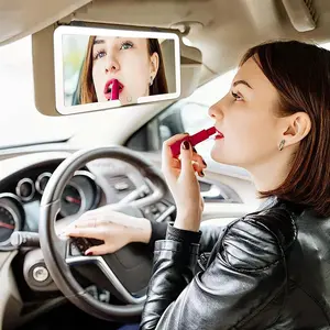 USB & Mobile Lights  Car Sun Visor Vanity Mirror With 3 Lighting Modes ,Rechargeable Car Sun Visor Mirror, Dimmable Touch Control,  Type-C Charging, Adjustable Strap for Cars, Car Interior Accessories