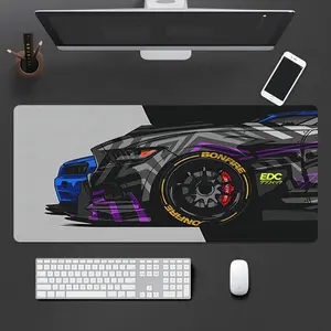 Car Graphic Design Mouse Pad 1 pc Large HD Print Durable Locked Edges Non-slip Rubber Washable Pads 2-5mm for PC Office Computer Gamer Extra Long Computer Accessory for Gamer Stylish Study and Workstation Decoration Mats Playmat XXL Keyboard Desktop Mat