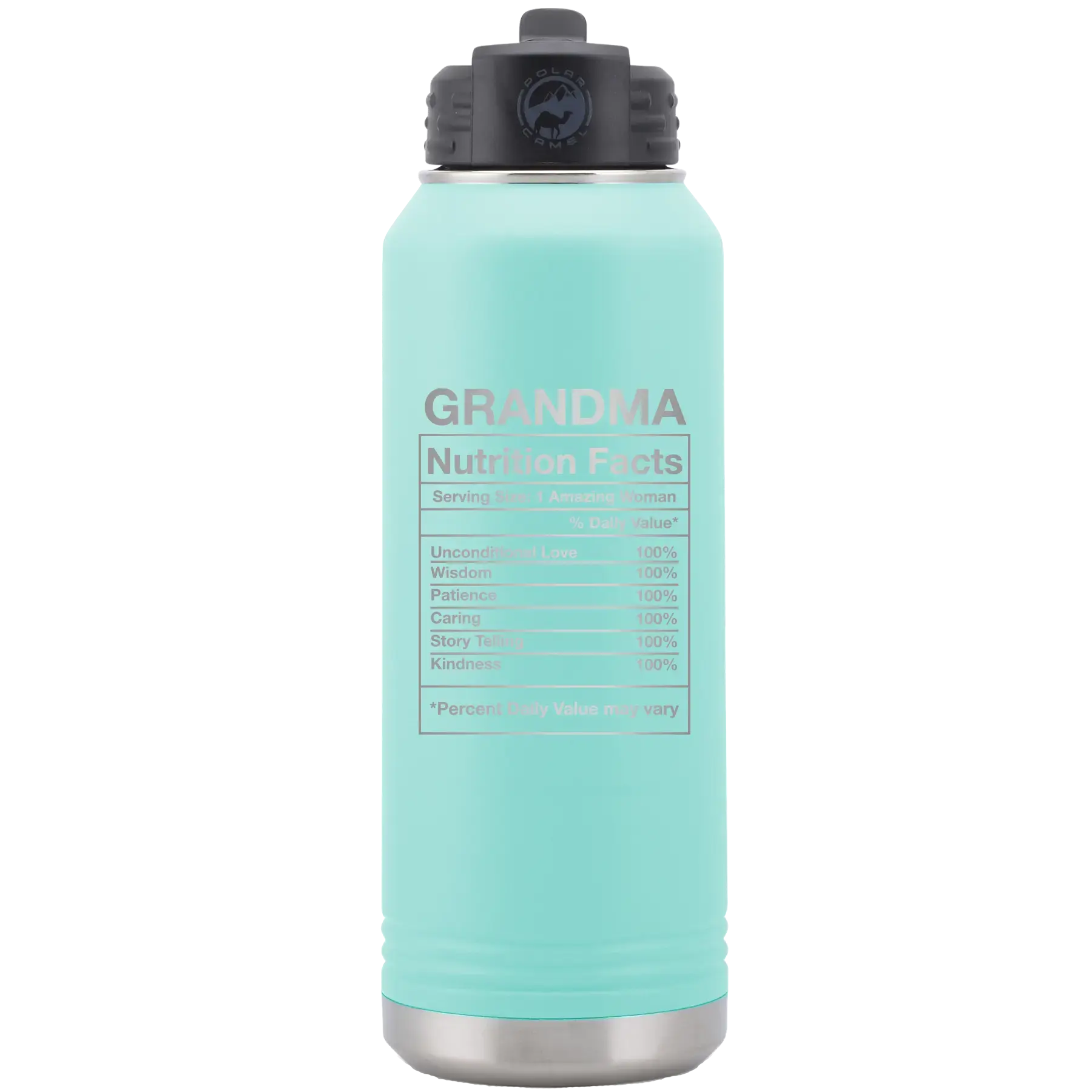 Grandma Nutrition 32 oz Water Bottle | Teal