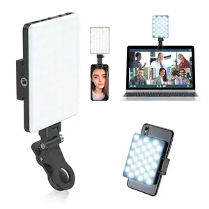 Portable Selfie High Power LED light with front and back clip for  Mobile and  Phone Camera