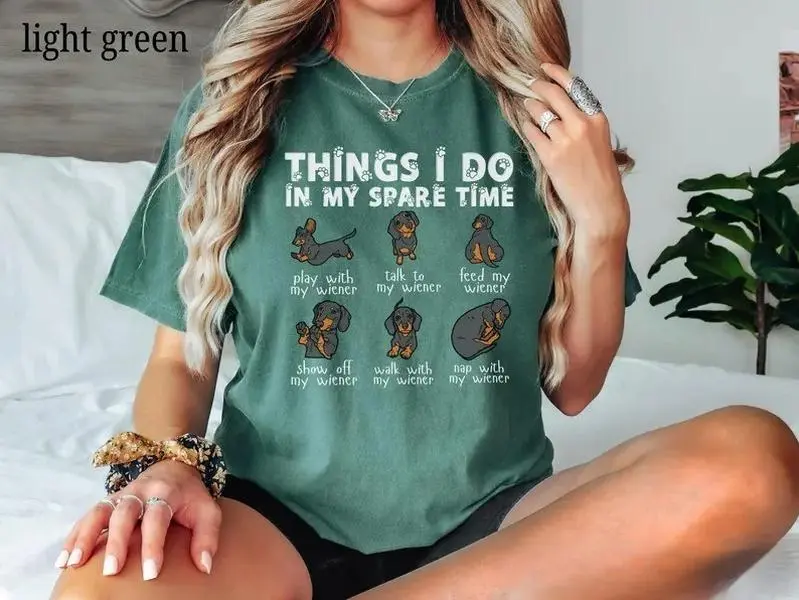 Comfort Colors Funny Doxie T-shirt, Dachshund Shirt, Wiener Dog Tee, Dachshund Mama Outfits, Doxie Mom Gift, Wiener Dog Owner Tee