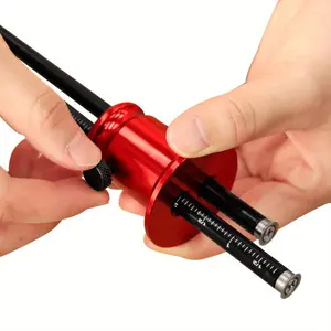 Double Head Wheel Marking Gauge, Aluminum Parallel Line Drawing Tool, Woodworking Marking Scriber Ruler with Graduated Inch & MM Scale