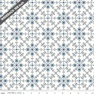 Bee Plaids Homemade Denim - Riley Blake 107/108" Wide Back Cotton Fabric - WB12040-DENIM