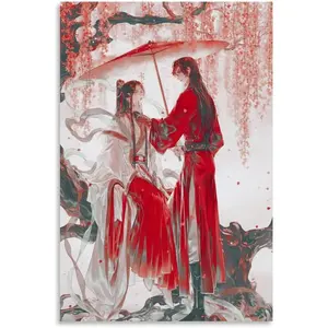 Anime Poster Heaven Official Blessing Poster TGCF Poster (6) Canvas Painting Wall Art Poster for Bedroom Living Room Decor