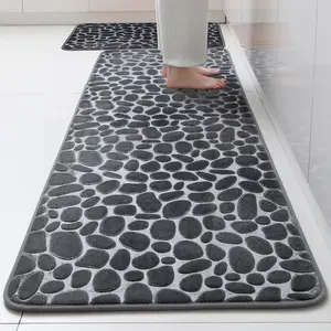 Memory Thick Foam Bath Mats Set of 2, Non-Slip Extra Absorbent Soft Bathroom Rugs, Quick Drying Mat, Quick Dry, Universal Use