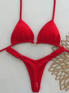 Women's Fashion Split Bikini Set, Stylish Two-Piece Swimsuit, Perfect for Beach & Pool, Trendy Summer Swimwear for Women, Beach Bathing Suit