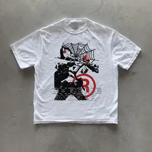 Y2k Chrome World T-Shirt, Vintage Graphic Tees Gothic Grunge Y2k Emo Scene Amity Affliction Style Clothes Men Women Streetwear