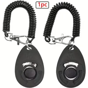 Humane Dog Clicker Training Kit, Non-Electric Pet Behavior Trainer with Wristband, Durable Teardrop Design for Puppy Obedience