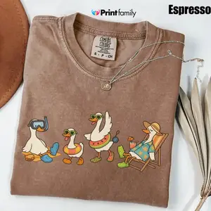 Comfort Colors Silly Goose Shirt, Goose T-Shirt, Summer Shirt, Silly Goose Shirts, Funny Graphic Shirt, Cute Goose Shirt, Beach Shirt - Printfamily