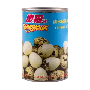 Khamphouk Thai Quail Eggs in Brine 425g - Ready to Eat Snack, Pickled Eggs for Salads & Appetizers