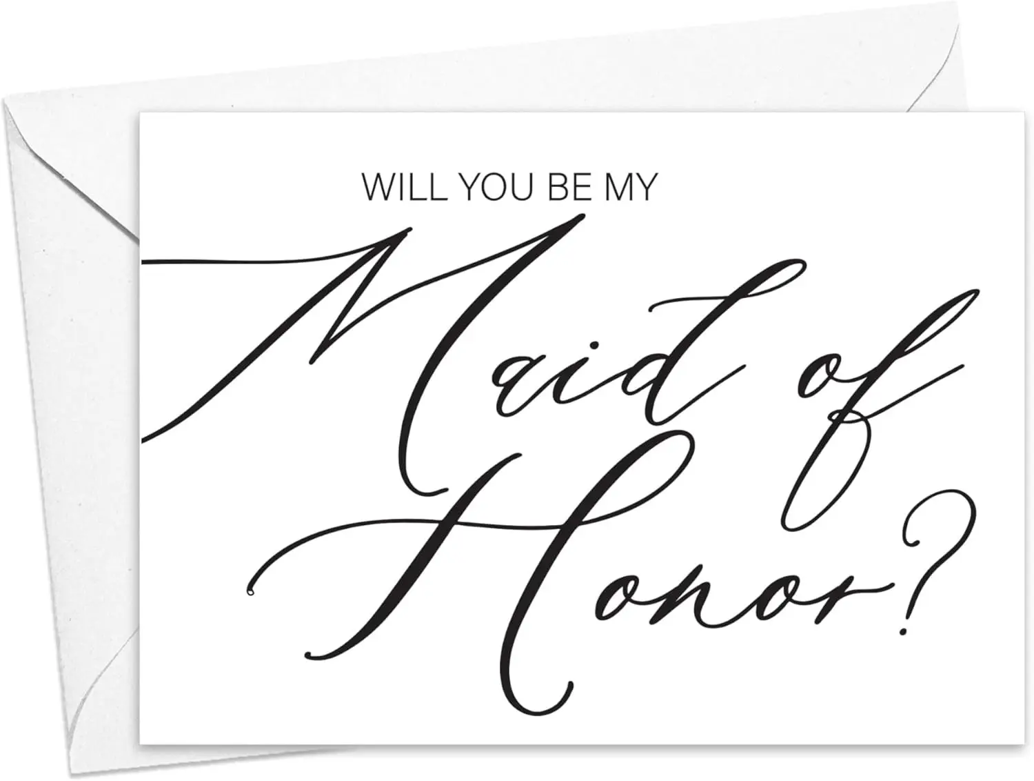 Will You Be My Maid of Honor Wedding Proposal Card for Sister Best Friend, Mom, From Bride (Be My Maid of Honor)
