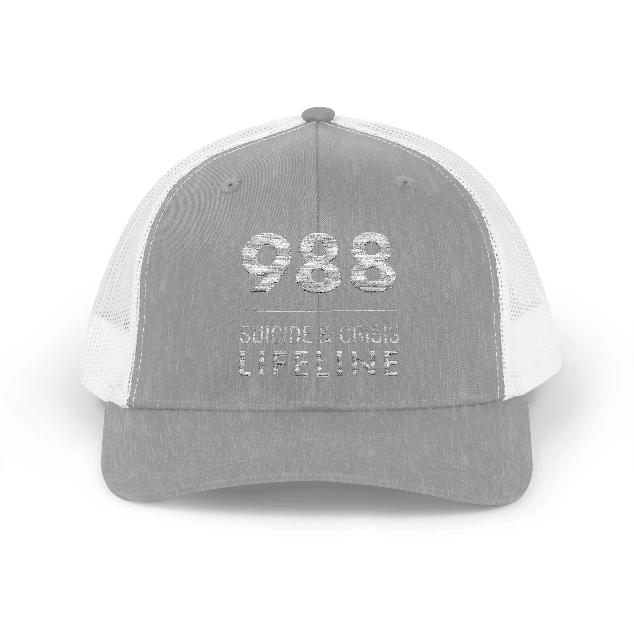988 Lifeline Snapback Trucker Cap, Support Mental Health, Casual Cap, Gift for Friends, Awareness Hat