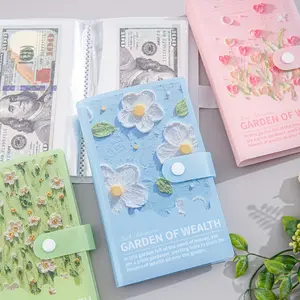 1pc, Fortune Garden Savings Book, Ancient Coin Collection, (Shell PVC + Inner Page PP), Double-Sided 50 Sheets, Can Store 100 Ancient Coins