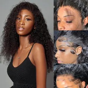 28" 13x6 Deep Wave HD Lace Front Wig, 180% Density, Pre-Plucked Human Hair with Baby Hair