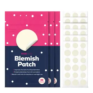 Hanhoo Korean Beauty Blemish Patch Hydrocolloid Pimple Patches for Acne and Pimple Skin Repair Invisible Pimple Patches Non-Irritating Resealable Packaging