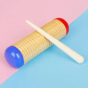 Orff  Wooden Guiro Percussion   Scraper Tube, Educational Toy for Kids, Sensory Play Equipment Early Childhood Education Musical Instrument