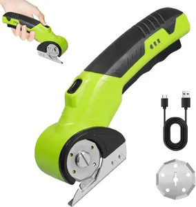 Small Lithium-Powered Carbon Steel Electric Scissors, Fast Cutting Tool for Leather and Sewing Machine Use, Home Hand Tool