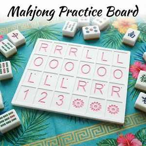 American Mahjong Practice Board - Solo Training Tool with Plastic Mahjong Tiles Suitable for Charleston & Hand Drills, Tile Accessory for Solo Player Practice, Not for Standard Multiplayer Games (for, Tournaments, Skill Development)