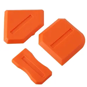 Orange Caulking Tool Kit 3Count Finishing Tool Set with Multi-Edges for Sealing Grout, Caulk Smoothing & DIY Crafts, Reusable Caulk Remover Tools Sealant Finishing Grout Scraper