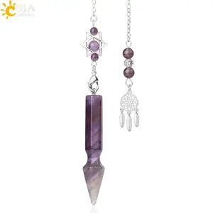 Pendulum Divination Merkaba Natural Stone Quartz Pendulums Dowsing Reiki Energy Crystal Pendant Catcher Dream Pendulum